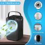 Nuaer Portable Air Cooler, Quiet Desktop Cooling Fan, Mini Evaporative Air Conditioner Fan with 2/4H Timer, 3 Speeds, 7 Colors LED Light for Room, Home, Office