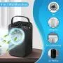 Nuaer Portable Air Cooler, Quiet Desktop Cooling Fan, Mini Evaporative Air Conditioner Fan with 2/4H Timer, 3 Speeds, 7 Colors LED Light for Room, Home, Office