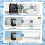 Personal Air Cooler, Portable Air Conditioner Fan, Evaporative Mini Cooler Desk Fans with 600ML Water Tank and 3 Speeds, Cooling Mist Humidifier with 8 Colors Night Light for Room/Office/Dorm/Bedroom