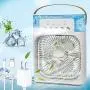 Portable Air Conditioner Fan, Mini Evaporative Air Cooler With 7 Colors LED Light,Timer, 3 Wind Speeds,3 Spray Modes and 600ml large tank for Office, Home,Bedroom, Dorm, Travel Portable Air Conditioner Fan, Mini Evaporative Air Cooler With 7 Colors LED Light,Timer, 3 Wind Speeds,3 Spray Modes and 600ml large tank for Office, Home,Bedroom, Dorm, Travel