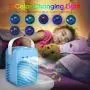 Portable Air Cooler, Mini Air Conditioner, 4 in 1 Personal Evaporative Cooler, Humidifier, Purifier with 7 Colors LED Light, 3 Speed Desktop Cooling Fan for Home, Room, Office