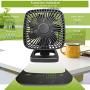 Eleventree Personal Mini Fans,Rechargeable Portable Quiet Fan with timer, Cordless Fan with 4 Speeds Battery for Home Office Bedroom Travel Hiking--Black (4000mAh)