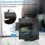 Portable Air Conditioner Fan, Personal Air Cooler Desk Fan Mini Evaporative Cooler Fan with Handle, 120°Auto Oscillation, 3 Adjustable Speeds, 4000mAh Rechargeable Battery Operated (Black) Portable Air Conditioner Fan, Personal Air Cooler Desk Fan Mini Evaporative Cooler Fan with Handle, 120°Auto Oscillation, 3 Adjustable Speeds, 4000mAh Rechargeable Battery Operated (Black)