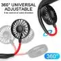Neck Fan Personal Portable Fan USB Fan Mini Rechargeable Small Fan Neckband Fan Hands Free Wearable Sport Fan