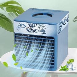 Tongtai Mini Air Conditioner,Portable Small Air Conditioners Fan Portable AC with 3 Wind Speeds&7 Colourful Light&Humidify,Personal Desktop Air Cooler for Office Home Room