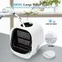 Portable Air Conditioner, Evaporative Personal Air Cooler Desk Fan, Rechargeable Mini AC with 3 Speeds, LED Light, Small Humidifier Fan for Home Office Bedroom Travel