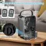 Nuaer Portable Air Conditioner, Air Cooler with 600ML Water Tank, Desktop Air Conditioning Fan with 7 Colors Lights & LED Display, 2/4Timer, 3 Speeds, Suitable for Bedroom, Office and Home Nuaer Portable Air Conditioner, Air Cooler with 600ML Water Tank, Desktop Air Conditioning Fan with 7 Colors Lights & LED Display, 2/4Timer, 3 Speeds, Suitable for Bedroom, Office and Home