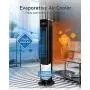 Sunday Living Evaporative Air Cooler, 2-in-1 Tower Fan w/Cooling & Humidification, 1.3 Gal Water Tank, 3 Wind Modes & 3 Speeds, Cooling Fan, Remote & Panel Control, 12-H Timer, 4 Ice Boxes (Black) Sunday Living Evaporative Air Cooler, 2-in-1 Tower Fan w/Cooling & Humidification, 1.3 Gal Water Tank, 3 Wind Modes & 3 Speeds, Cooling Fan, Remote & Panel Control, 12-H Timer, 4 Ice Boxes (Black)