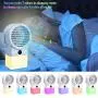 Kentaly Portable Air Conditioner Fan, 4 in 1 Personal Air Conditioner Cooler with Timing, 3 Speeds Mini Air Conditioner Portable, Quiet Desk Air Conditioner Fan Portable AC Unit with 7 Colors Light