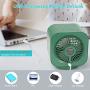Portable Air Conditioner, Zeato 3 in 1 Personal Air Cooler, 2000 mAh Rechargeable Mini USB Mobile Cooling Fan and Humidifier Misting, Small Space Evaporative Cooler Adjustable 3 Speeds for Home, Office, Room, Camping - Green