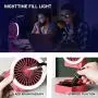 Desk Small Fan with Fill Light, USB Rechargeable, 3 Speeds 2 Brightness Setting Foldable Portable Table Mini Fan, Bright Quiet Operation, Long Lasting for Home Office Car Outdoor Travel(Red) Desk Small Fan with Fill Light, USB Rechargeable, 3 Speeds 2 Brightness Setting Foldable Portable Table Mini Fan, Bright Quiet Operation, Long Lasting for Home Office Car Outdoor Travel(Red)