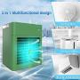 Portable Air Conditioner, 2000 mAh Personal Air Cooler Fan Evaporative Compact Rechargeable Mini AC Air Conditioner with 3 Speeds 7 Colors Night Light for Home, Office, Room, Camping Car