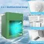 Portable Air Conditioner, 2000 mAh Personal Air Cooler Fan Evaporative Compact Rechargeable Mini AC Air Conditioner with 3 Speeds 7 Colors Night Light for Home, Office, Room, Camping Car Portable Air Conditioner, 2000 mAh Personal Air Cooler Fan Evaporative Compact Rechargeable Mini AC Air Conditioner with 3 Speeds 7 Colors Night Light for Home, Office, Room, Camping Car