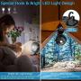 YND Portable Mini Fan with Clip Small Stroller Fan Battery Operated Fan with LED Light, USB Personal Fan 3 Speed Adjustable Desk Fan Camping Fan with Hang Hook for Bed Tent Office Outdoor Travel