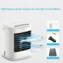 Hiteenyian Personal Air Cooler, Portable Air Conditioner Fan with Handle, Evaporative Air Cooler & Humidifier for Room Office Table Outdoor, 3-Speed