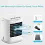 Hiteenyian Personal Air Cooler, Portable Air Conditioner Fan with Handle, Evaporative Air Cooler & Humidifier for Room Office Table Outdoor, 3-Speed