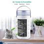 Personal Air Cooler Fan Portable Air Conditioner Fan Small Room Air Conditioner Evaporative Cooling Fan Mini Air Conditioner For Bedroom Desktop Air Conditioner for Office(with adapter)