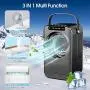 HAUEA Personal Air Cooler Portable Air Conditioning Fan, 3 in 1 Mini Evaporative Cooler with 7 Colors Night Light and 2H/4H Timer, 3 Wind Speeds Mini Air Conditioner, Perfect for Home Office Bedroom HAUEA Personal Air Cooler Portable Air Conditioning Fan, 3 in 1 Mini Evaporative Cooler with 7 Colors Night Light and 2H/4H Timer, 3 Wind Speeds Mini Air Conditioner, Perfect for Home Office Bedroom
