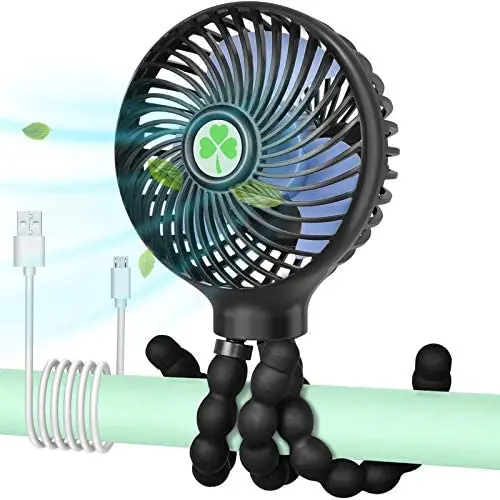 Mini Handheld Stroller Fan, 2600mAh Mini Handheld Portable Fan, Personal Portable Fan Baby Car Seat Mini Fan with Flexible Tripod Fix on Stroller, USB or Battery Powered Desk Fan Adjustable 3 Speeds Mini Handheld Stroller Fan, 2600mAh Mini Handheld Portable Fan, Personal Portable Fan Baby Car Seat Mini Fan with Flexible Tripod Fix on Stroller, USB or Battery Powered Desk Fan Adjustable 3 Speeds