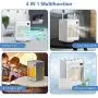 Portable Evaporative Air Conditioner Fan, Mini Desk Cooler Fan with 3 Speed for Bedroom, 4000mAh Cordless Rechargeable 120° Oscillating Fan with Sleep Night Light and Spray Mist Humidifier, White Portable Evaporative Air Conditioner Fan, Mini Desk Cooler Fan with 3 Speed for Bedroom, 4000mAh Cordless Rechargeable 120° Oscillating Fan with Sleep Night Light and Spray Mist Humidifier, White