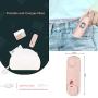 Portable Handheld Misting Fan Small Personal Desk Fan USB Rechargeable for Home Office Outdoor by Alpharan(Pink)