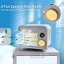 Portable Air Cooler, ZUUKOO Mobile Air Conditioner, Evaporative Cooler, Humidifier, USB Rechargeble Desk Fan With 5 Adjustable Speeds,300ml Water Tank, LED Night Light for Home,Office,Dorm,Camping