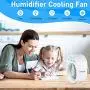 Personal Air Conditioner Mini Air Cooler Humidifier Purifier 3 Adjustable Speeds with LED Light Personal Evaporative Cooler by USB with Water Tank for Small Room/Office/Dorm/Bedroom
