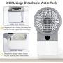 Personal Air Cooler for Office, Yolife 4 in 1 Fan, Humidifier, Purifier, Portable Air Conditioner with 7 Colors LED Night Light, Mini Quiet Air Conditioner Desk Fan with Handle for Home Room