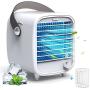 Portable Air Conditioner, 3 in 1 Personal Air Conditioner, Quiet Air Cooler Fan/Humidifier, Build-in Ice Tray, USB Interface, Mini Air Conditioner for Bedroom/Office/Camping/Outdoor