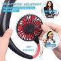 Neck Fan Portable Neckband Fan USB Rechargeable Hand Free Personal Mini Sport Fan with 3 Level Air Flow aromatherapy fan for Sports Travel Outdoor Office Reading