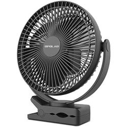 OPOLAR 10000mAh 8-Inch Rechargeable Battery Operated Clip on Fan, 4 Speeds Fast Air Circulating USB Fan, Sturdy Clamp Portable for Outdoor Camper Golf Cart or Indoor Gym Treadmill Personal Office Desk