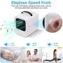 Tohoer Personal Space Air Cooler Usb-C Portable Upgrade Stepless Speed Air Conditioner Humidifier Moist Low Noise Led Light, Small Desk Fan Mini Cooling AC For Desk Home Office Bedroom Outdoor