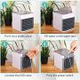 Portable Air Conditioner Fan, AnBnCn Personal Quiet USB Air Cooler with 3 Speed, Personal Air Conditioner with LED Light for Small Office and Room/Dorm/Bedroom