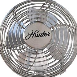 HUNTER Personal Retro USB Fan, 1 Speed Setting, 70 Degree Tilt Angle, 4'' inch, Brushed Nickel