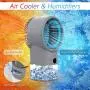 Portable Air Conditioner Fan, Personal Mini AC Evaporative Air Cooler Super Quiet, Desk Fan Air Cooler with 7 Colors LED Light 3 Speeds, Air Circulator Humidifier Misting Fan For Bedroom Cool Air Portable Air Conditioner Fan, Personal Mini AC Evaporative Air Cooler Super Quiet, Desk Fan Air Cooler with 7 Colors LED Light 3 Speeds, Air Circulator Humidifier Misting Fan For Bedroom Cool Air
