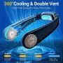 TORRAS Coolify Portable Air Conditioner Neck Fan, Hands Free Semiconductor Cooling Bladeless Fan, 4000 mAh Rechargeable Leafless Mini USB Fan for Outdoor/ Home/ Office, 3 Speeds, Brilliant Black TORRAS Coolify Portable Air Conditioner Neck Fan, Hands Free Semiconductor Cooling Bladeless Fan, 4000 mAh Rechargeable Leafless Mini USB Fan for Outdoor/ Home/ Office, 3 Speeds, Brilliant Black