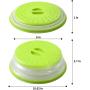 Tovolo Vented Collapsible Microwave Splatter Proof Food Plate Cover With Easy Grip Handle Dishwasher-Safe, BPA-Free Silicone & Plastic, 10.5'' Round, 10.5 inch, Charcoal