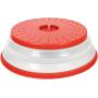 Tovolo Vented Collapsible Microwave Splatter Proof Food Plate Cover With Easy Grip Handle Dishwasher-Safe, BPA-Free Silicone & Plastic, 10.5'' Round, 10.5 inch, Charcoal