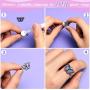 40 Pieces Blank Ring Plated Adjustable Flat Ring 12 mm DIY Blank Ring Base Jewelry Finding Ring(4 colors)