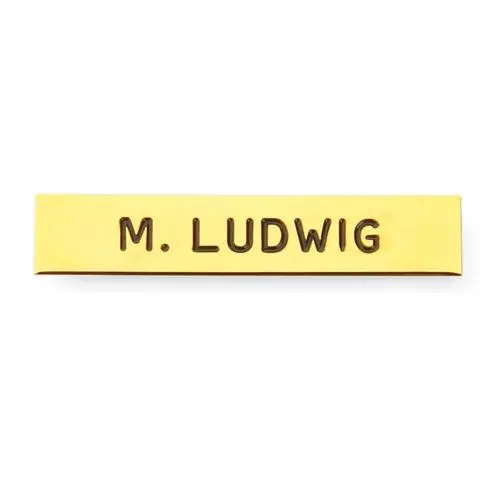 Blackinton Nametag 2 1/2" x 1/2" One Line, No letter, Empty Blackinton Nametag 2 1/2" x 1/2" One Line, No letter, Empty