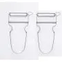 2 Pack - Swiss STAR Vegetable Peeler, Carbon Steel Blade and Stainless Handle 2 Pack - Swiss STAR Vegetable Peeler, Carbon Steel Blade and Stainless Handle