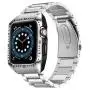 HATALKIN Compatible with Apple Watch Band 44mm Series 6 5 4 SE with Rugged Metal Bumper Case,Men Bands for Apple Watch SE/iWatch Series 6 5 4 44mm Stainless Steel Protective Cases Drop-Proof (Silver