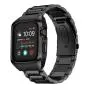 HATALKIN Compatible with Apple Watch Band 44mm Series 6 5 4 SE with Rugged Metal Bumper Case,Men Bands for Apple Watch SE/iWatch Series 6 5 4 44mm Stainless Steel Protective Cases Drop-Proof (black