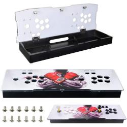 TAPDRA DIY Acrylic Panel and Metal Arcade Case kit for 2 Player 2P Joysticks Replacement Arcade Game Machine Cabinet Controller Arcade Stick Empty Box