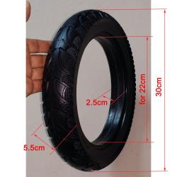 12 inches/ 30cm Solid rubber tire