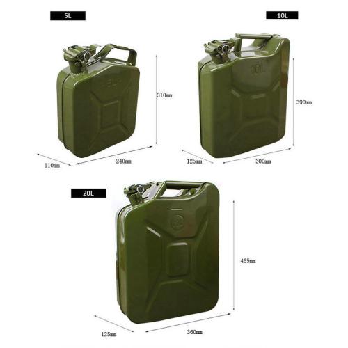 Metal Gas Can Green with Fuel Can and Spout System, US Standard Cold-Rolled Plate Petrol Diesel Can - Gasoline Bucket