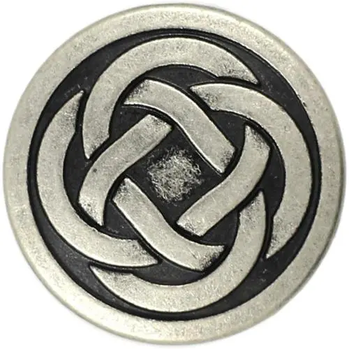 Bezelry 12 Pieces Tiny Celtic Knot Metal Shank Buttons. 20mm (3/4 inch) (Antique Silver) Bezelry 12 Pieces Tiny Celtic Knot Metal Shank Buttons. 20mm (3/4 inch) (Antique Silver)