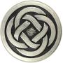 Bezelry 12 Pieces Tiny Celtic Knot Metal Shank Buttons. 20mm (3/4 inch) (Antique Silver)