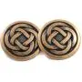 Bezelry 12 Pieces Tiny Celtic Knot Metal Shank Buttons. 20mm (3/4 inch) (Antique Copper)