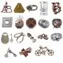 18pcs Combo A lock Hanayama Cast Metal Brain Teaser Puzzle 18pcs Combo A lock Hanayama Cast Metal Brain Teaser Puzzle